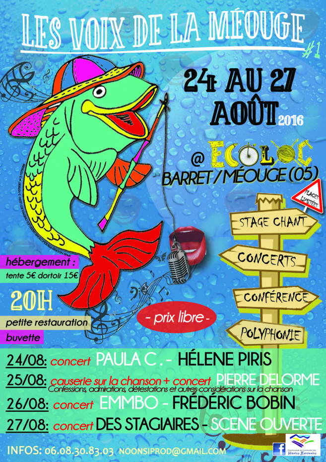 Les Voix de la Méouge vont résonner du 24 au 27 août ! Les Voix de la Méouge vont résonner du 24 au 27 août !