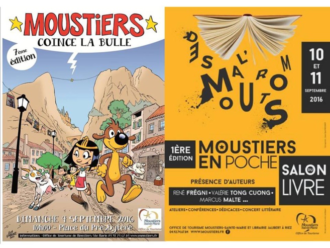 « Moustiers Coince la Bulle » et « Moustiers en poche »,  la cité de la faïence fête les livres ces deux prochains week-ends.