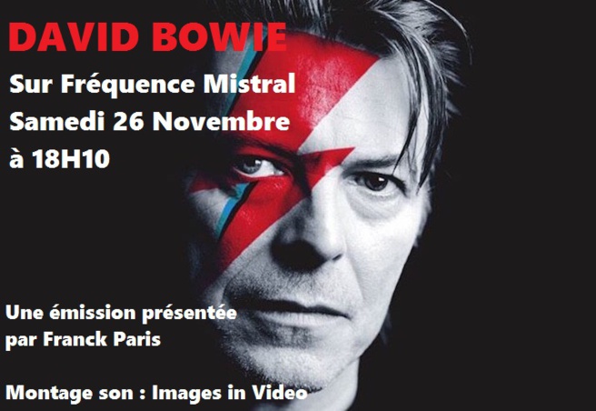 Franck Paris va célébrer David Bowie sur notre antenne samedi ! Franck Paris va célébrer David Bowie sur notre antenne samedi !
