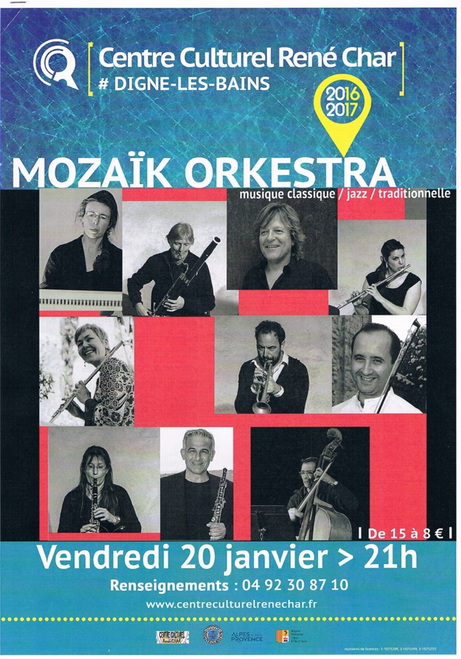Le Mozaïk Orkestra est en concert à Digne vendredi Le Mozaïk Orkestra est en concert à Digne vendredi