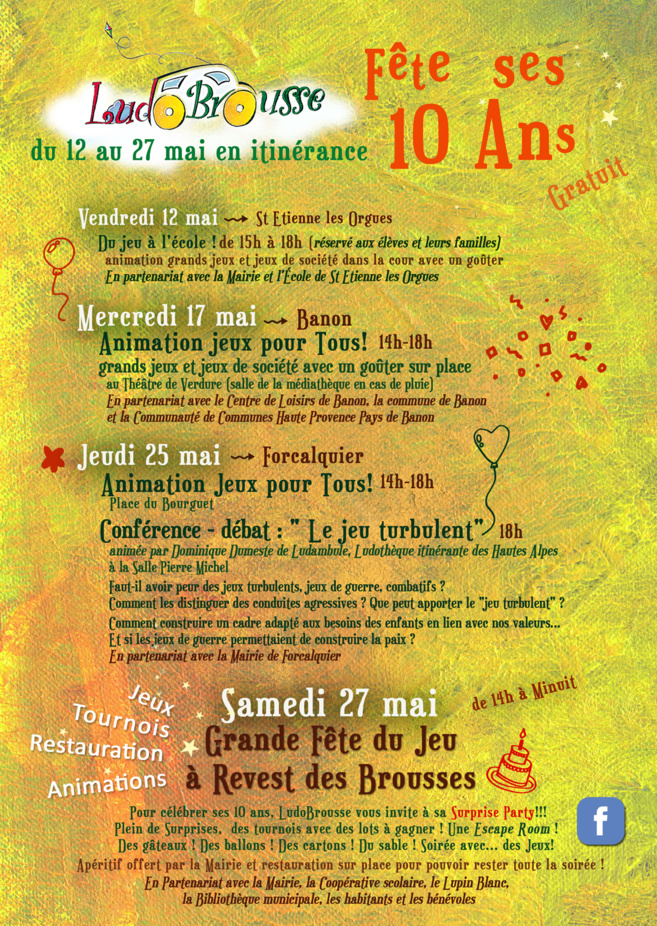 Happy Brousse Day ludothèque ! Un anniversaire à Revest-des-Brousses Happy Brousse Day ludothèque ! Un anniversaire à Revest-des-Brousses