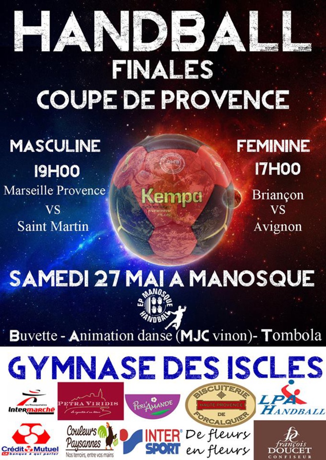 Manosque accueille les finales de la coupe de provence de Handball Manosque accueille les finales de la coupe de provence de Handball