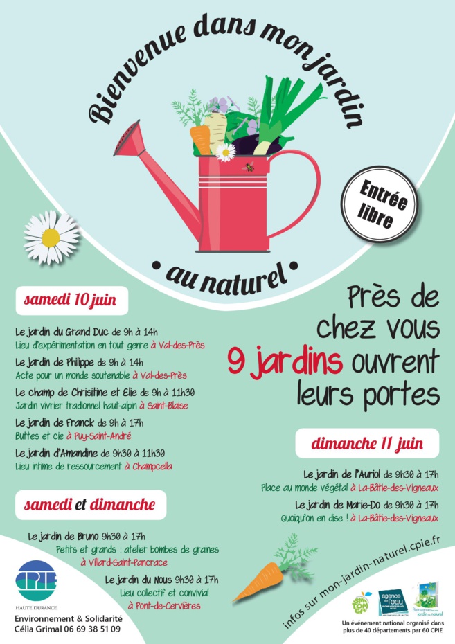 Les jardins au naturel sont ouverts au public ce week-end ! Les jardins au naturel sont ouverts au public ce week-end !
