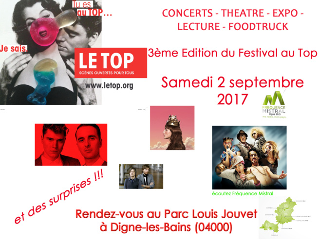 Les réservations sont ouvertes pour le Festival au Top Les réservations sont ouvertes pour le Festival au Top