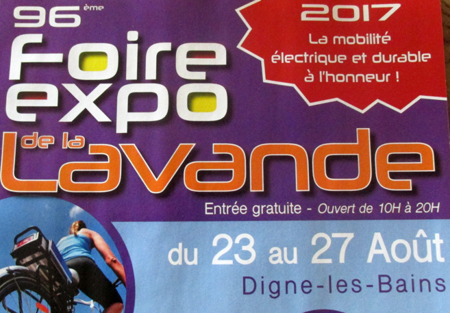 Ecomobilité à l'honneur de la foire de la Lavande 96ème édition du 23 au 27 août Ecomobilité à l'honneur de la foire de la Lavande 96ème édition du 23 au 27 août