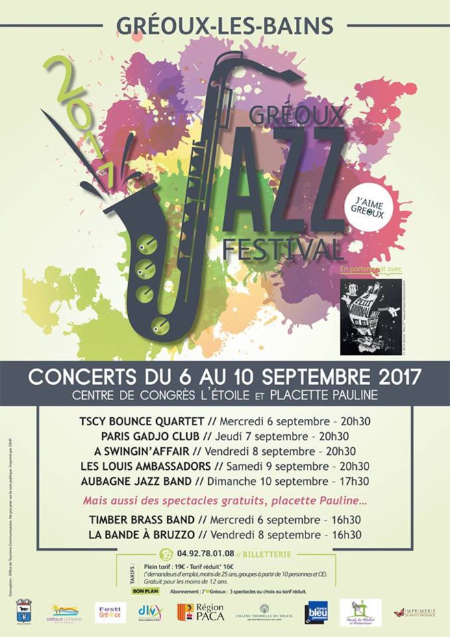 Pendant 5 jours, Gréoux-les-Bains va swinguer aux sons du jazz Pendant 5 jours, Gréoux-les-Bains va swinguer aux sons du jazz