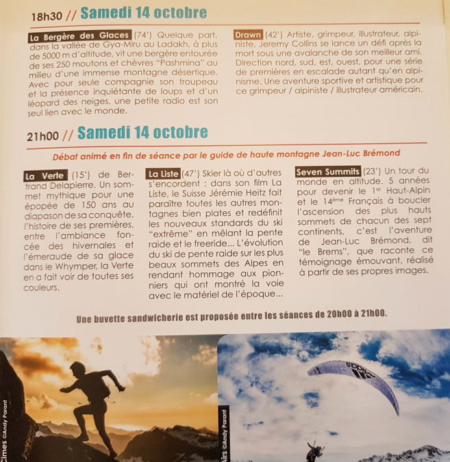 La montagne sur grand écran… au Cinétoile les 13 et 14 octobre La montagne sur grand écran… au Cinétoile les 13 et 14 octobre