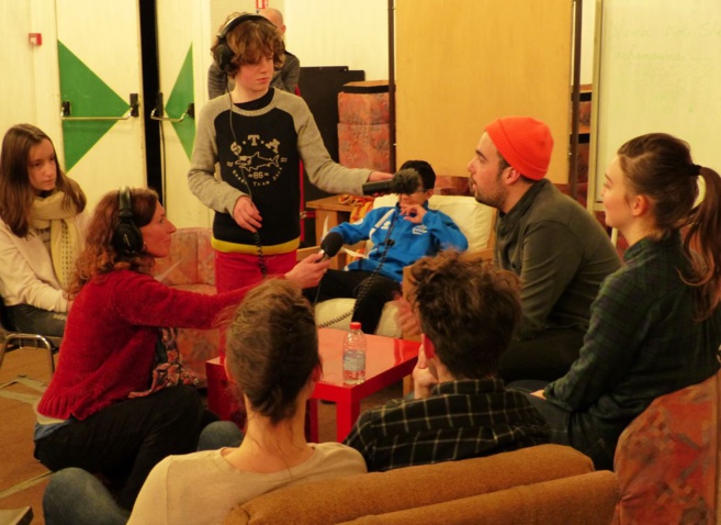 Luc avec le micro! Luc avec le micro!