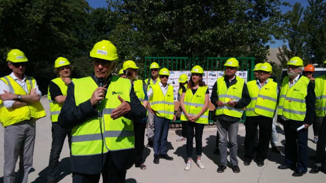 Les élus ont visité le chantier du futur pont de Manosque Les élus ont visité le chantier du futur pont de Manosque