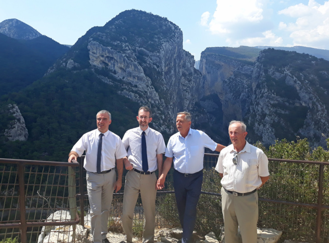 Gorges du Verdon : visite préfectorale et campagne de prévention Gorges du Verdon : visite préfectorale et campagne de prévention