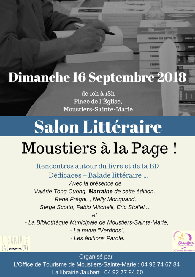 Ce dimanche, Moustiers-Sainte-Marie est à la page ! Ce dimanche, Moustiers-Sainte-Marie est à la page !