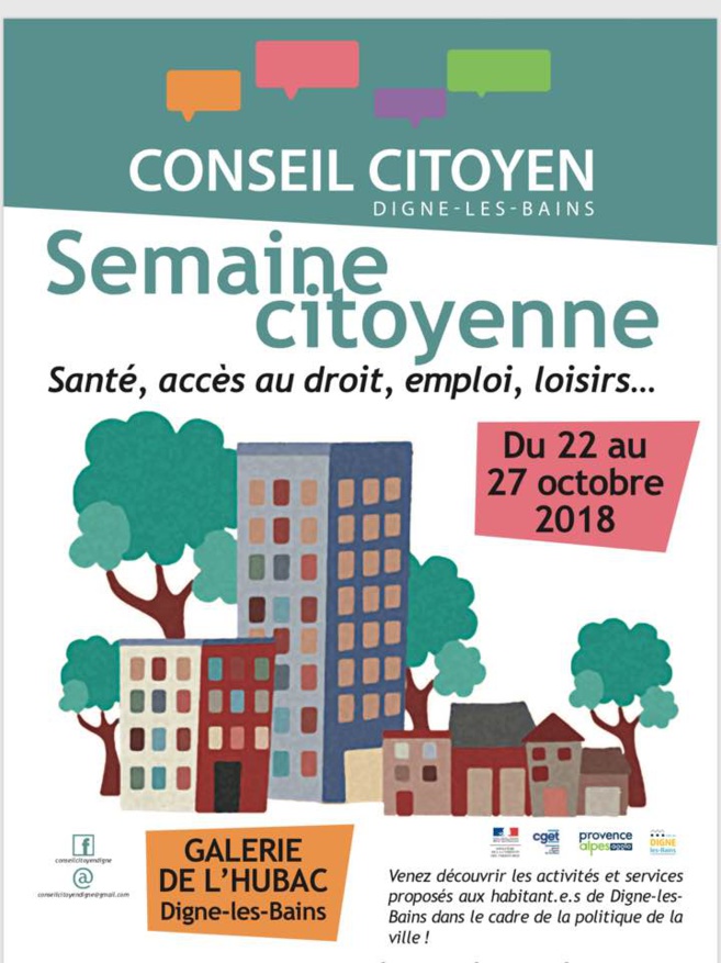 Semaine citoyenne organisée par le conseil citoyen de la ville de Digne-les-Bains Semaine citoyenne organisée par le conseil citoyen de la ville de Digne-les-Bains