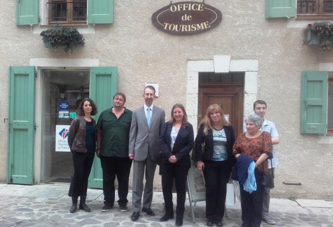 Visite du préfet Olivier Jacob à Moustiers Visite du préfet Olivier Jacob à Moustiers