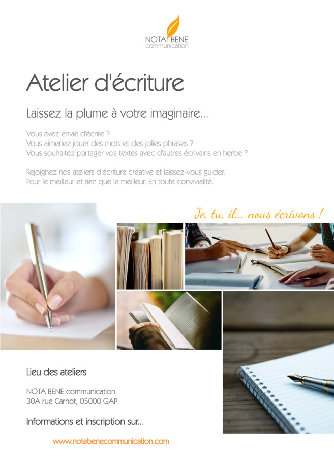 Une « plume » propose des ateliers d’écriture créative à Gap Une « plume » propose des ateliers d’écriture créative à Gap