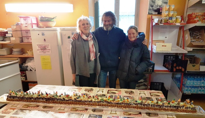 Une grande bûche pour les Restos en 2019 Une grande bûche pour les Restos en 2019