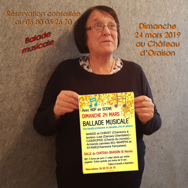 Balade musicale à Oraison Dimanche 24 mars