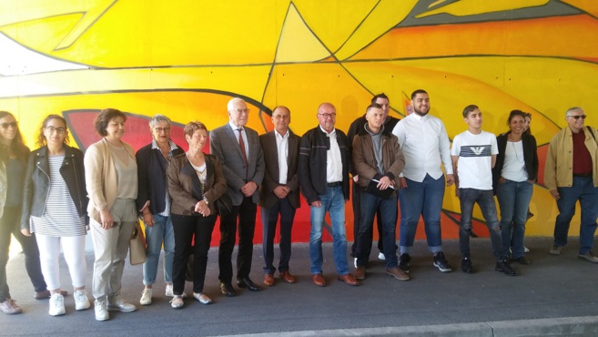 Le graff du pont de la rue d’en-dessous a été inauguré Le graff du pont de la rue d’en-dessous a été inauguré