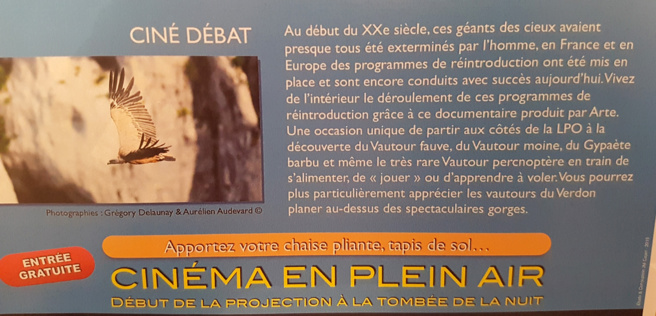 Les vautours sont de retour, une projection-débat les écrans du lac
