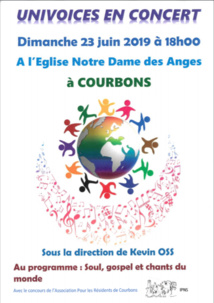 La chorale Univoices en concert à Courbons