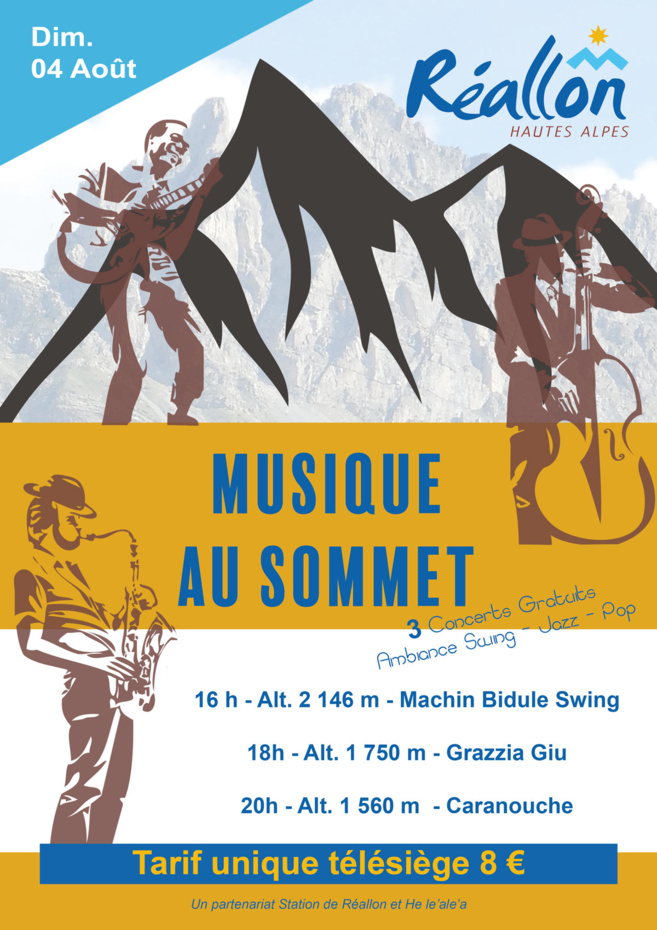 « Musique au sommet » avec He le'ale'a ! le 04 Août « Musique au sommet » avec He le'ale'a ! le 04 Août