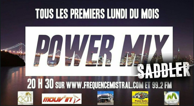 Power mix du lundi 30 septembre avec SADDLER ! Power mix du lundi 30 septembre avec SADDLER !