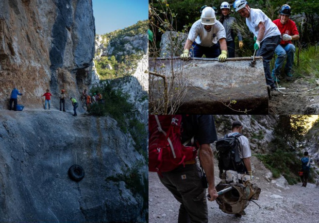 « Nettoyons le Verdon » dans les Gorges, une opération réussie. « Nettoyons le Verdon » dans les Gorges, une opération réussie.