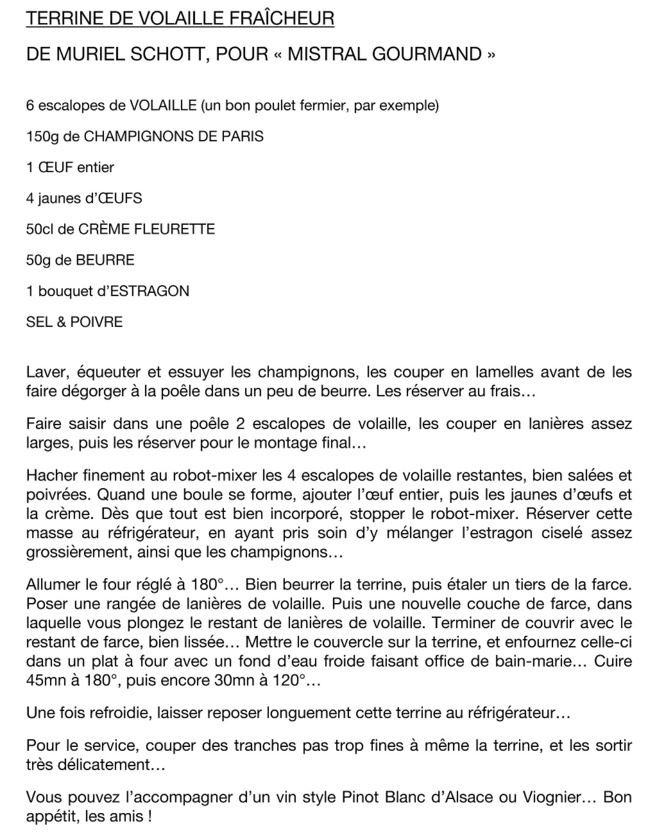 mistral gourmand par Mumu et Pierrot Schott # 3 mistral gourmand par Mumu et Pierrot Schott # 3