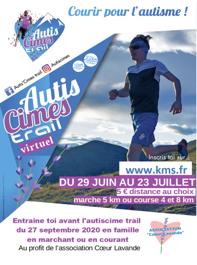 Trail virtuel d'entrainement autis'cimes en préparation au trail du 27 septembre 2020 Trail virtuel d'entrainement autis'cimes en préparation au trail du 27 septembre 2020