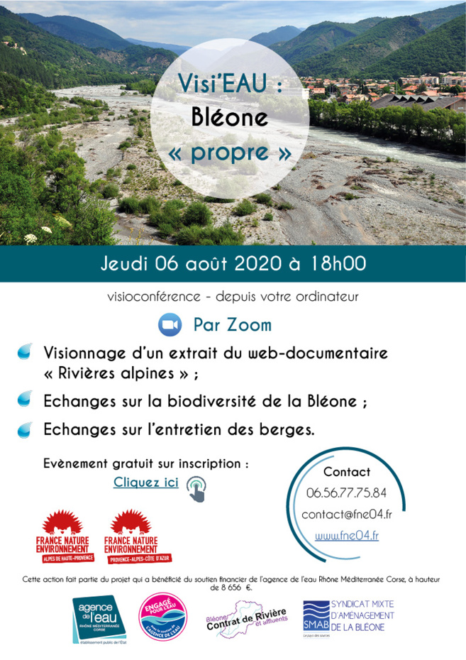 Visi'eau conférence de France Nature Environnement ce jeudi Visi'eau conférence de France Nature Environnement ce jeudi