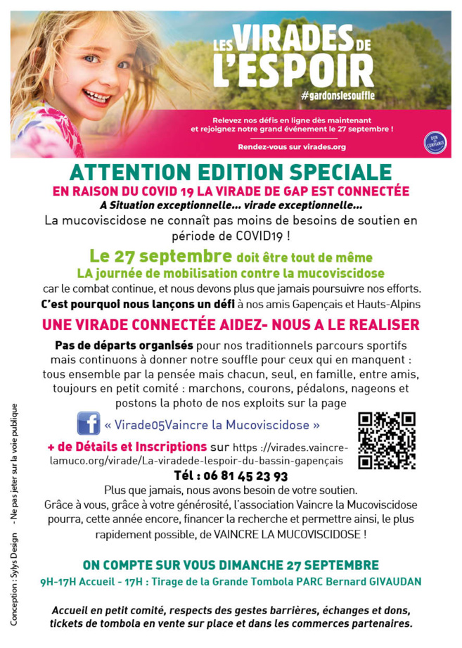 Une virade « connectée » en raison de la crise sanitaire cette année Une virade « connectée » en raison de la crise sanitaire cette année