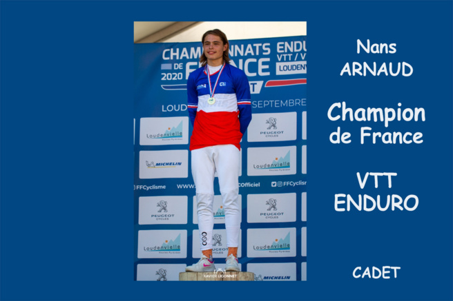 Le dignois Nans Arnaud Champion de France de VTT Enduro Le dignois Nans Arnaud Champion de France de VTT Enduro