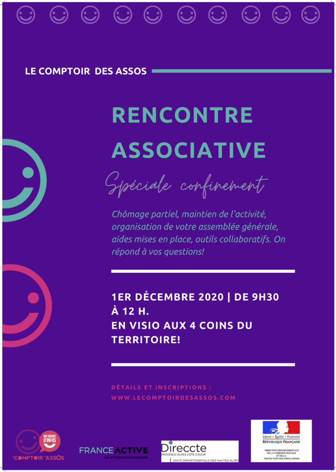 Rencontre Associative – Spéciale confinement ! Rencontre Associative – Spéciale confinement !