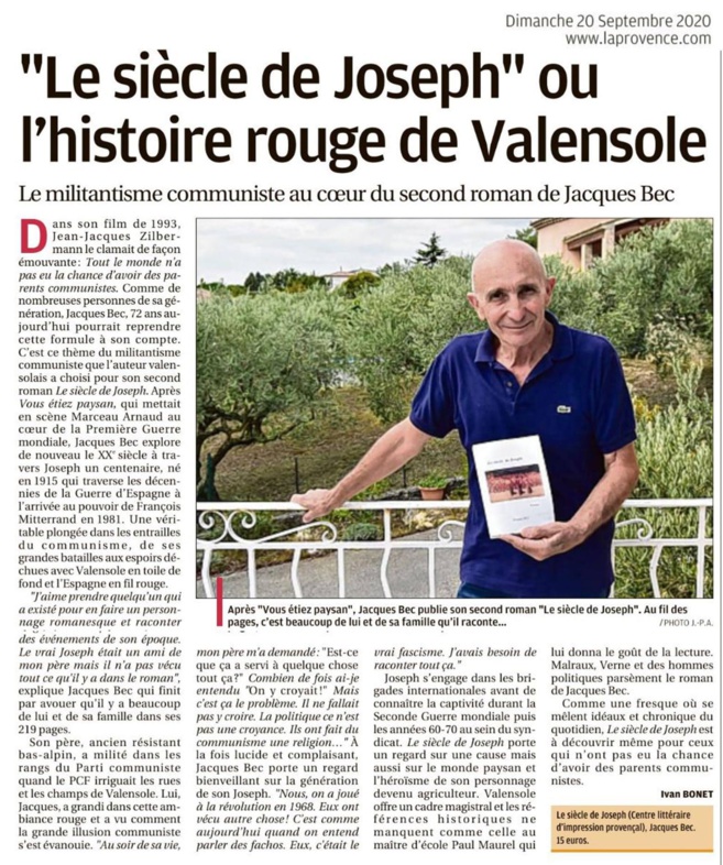 Jacques Bec présente son nouveau roman Jacques Bec présente son nouveau roman