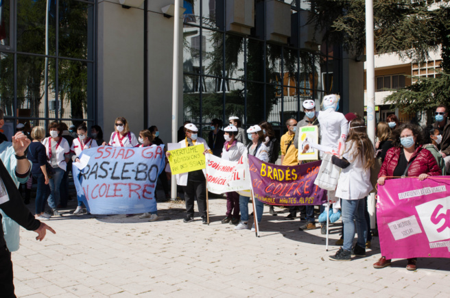 Une nouvelle manifestation pour la prime Ségur jeudi dernier à Gap Une nouvelle manifestation pour la prime Ségur jeudi dernier à Gap