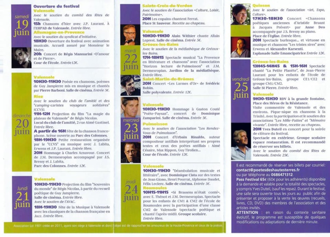 Le Pays des Lavandes va résonner en poésies et chansons Le Pays des Lavandes va résonner en poésies et chansons