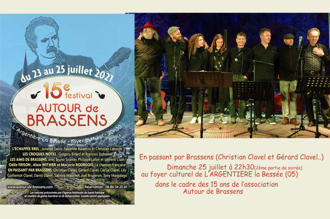 En passant par Brassens en concert à l'Argentière la Bessée le 25 juillet 2021
