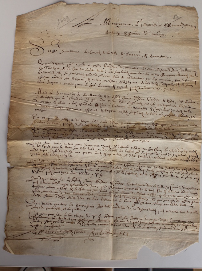 Affaire Antoine DISDIER (curé) 1639 Affaire Antoine DISDIER (curé) 1639