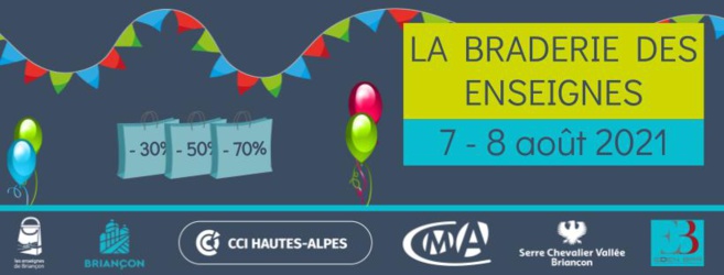 Profitez de bonnes affaires grâce à la braderie estivale des commerçants de Briançon/Serre Chevalier ! Profitez de bonnes affaires grâce à la braderie estivale des commerçants de Briançon/Serre Chevalier !