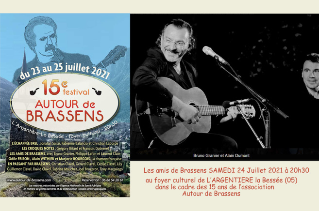 Bruno Granier interprète Brassens au Festival de l'Argentière la Bessée (05)