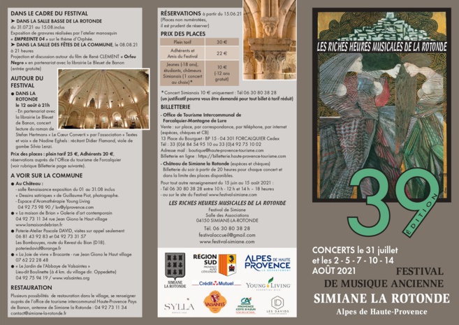 Simiane-la-rotonde prépare son festival de musique ancienne Simiane-la-rotonde prépare son festival de musique ancienne