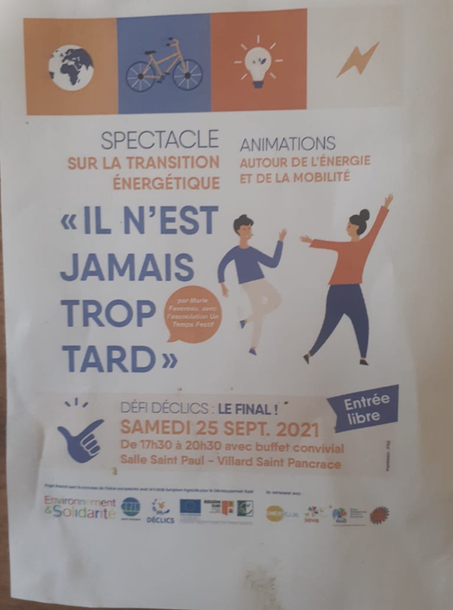 Briançon: un spectacle sur la transition énergétique Briançon: un spectacle sur la transition énergétique