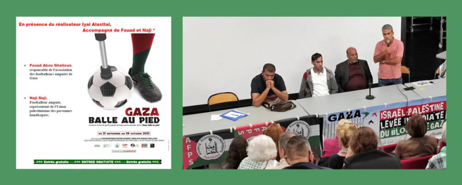 Salle de Cinéma des Mées : Projection-débat autour du film documentaire "Gaza, balle au pied". Salle de Cinéma des Mées : Projection-débat autour du film documentaire "Gaza, balle au pied".