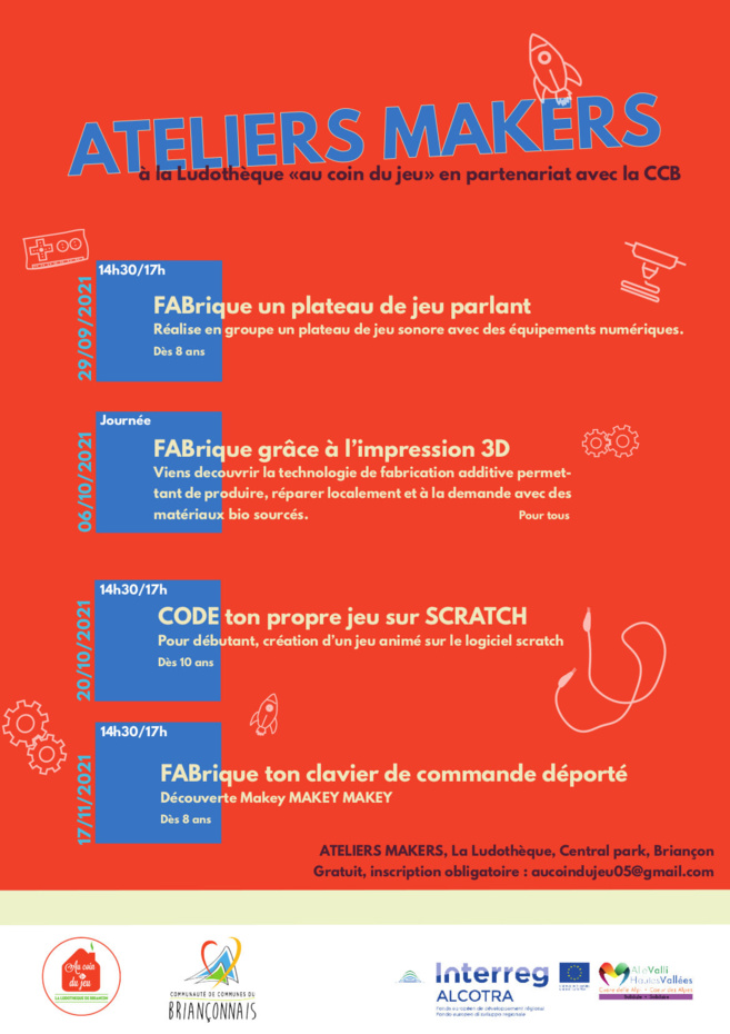 Des ateliers makers proposé à la ludothèque de Briançon ! Des ateliers makers proposé à la ludothèque de Briançon !