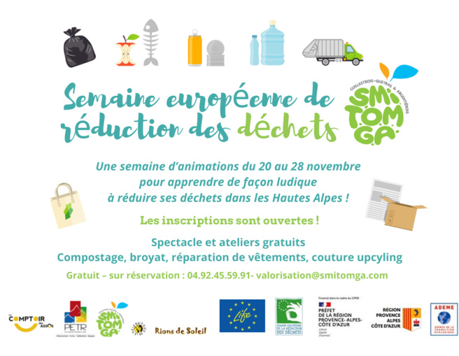 la Semaine Européenne de la Réduction des Déchets, c'est en ce moment !