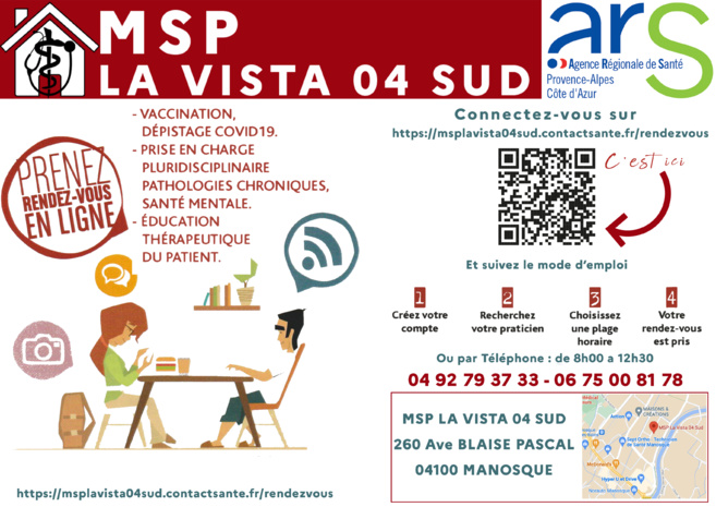 Flash info de la maison de santé à Manosque MSP La Vista sud 04 Flash info de la maison de santé à Manosque MSP La Vista sud 04