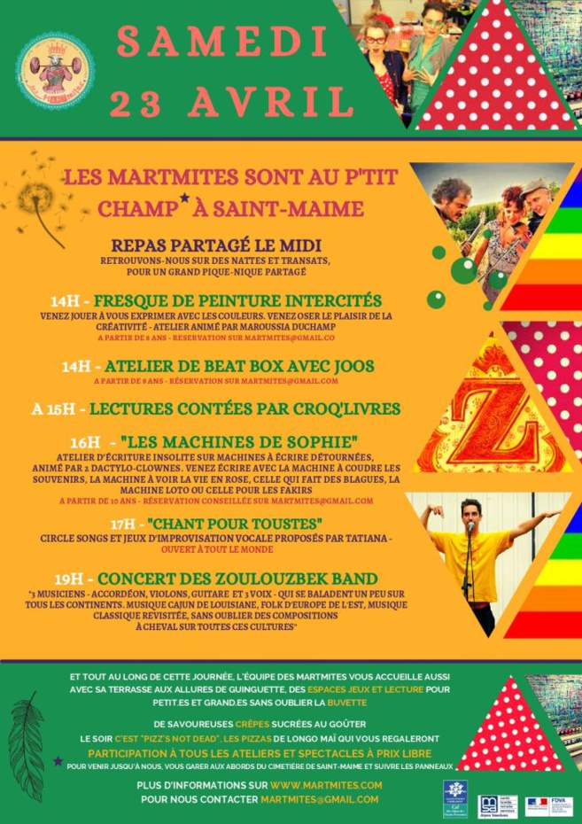 Le 23 et 24 avril, c’est le printemps des Marmites! Le 23 et 24 avril, c’est le printemps des Marmites!