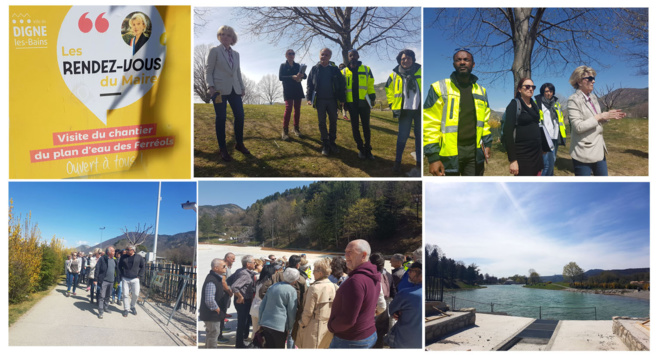 Visite de chantier au plan d’eau avec la municipalité dignoise Visite de chantier au plan d’eau avec la municipalité dignoise