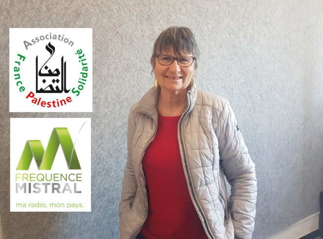 Monique Etienne de l'association France Palestine Solidarité 04 Monique Etienne de l'association France Palestine Solidarité 04