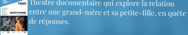 À voir ! #4 - La tendresse et la drôlerie de "Maryvonne" au Théâtre du Train Bleu À voir ! #4 - La tendresse et la drôlerie de "Maryvonne" au Théâtre du Train Bleu