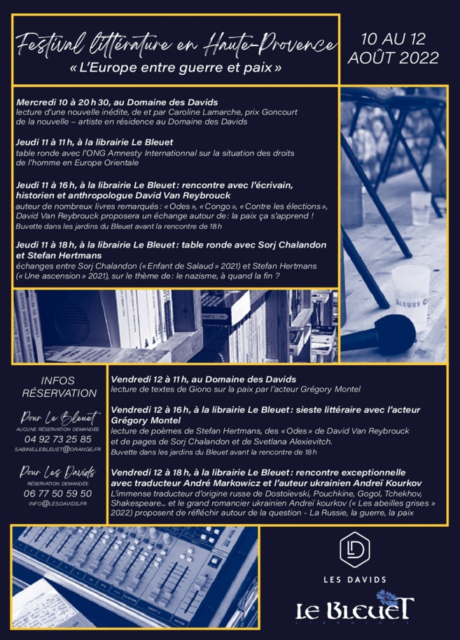 Le festival "Littérature en Haute-Provence", 2ème édition Le festival "Littérature en Haute-Provence", 2ème édition